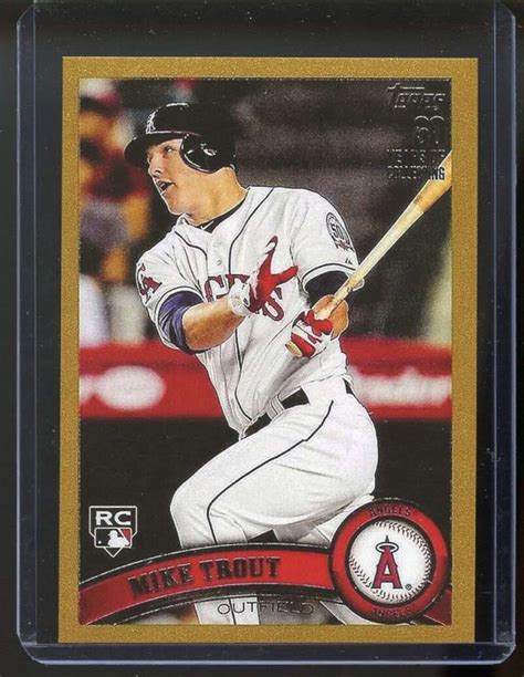 Mike Trout Rookie Card 2011 Topps Update Gold US175 Los - Etsy