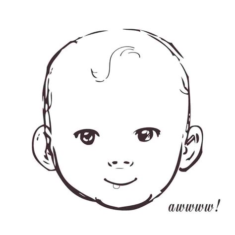 Cute Baby Face Drawing at PaintingValley.com | Explore collection of ...