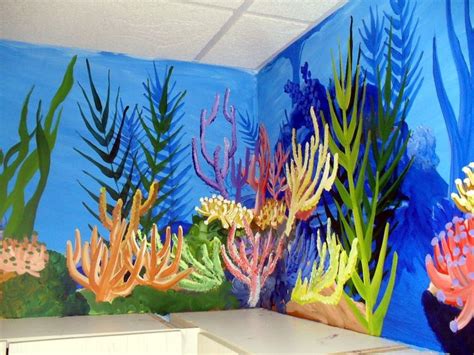 Under the Sea Dentistry Mural, Artist Gary M. Herd | Coral reef craft, Under the sea decorations ...