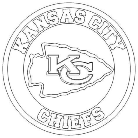 KC Chiefs Coloring Page | Kansas city chiefs logo, Chiefs logo, Kansas city chiefs craft