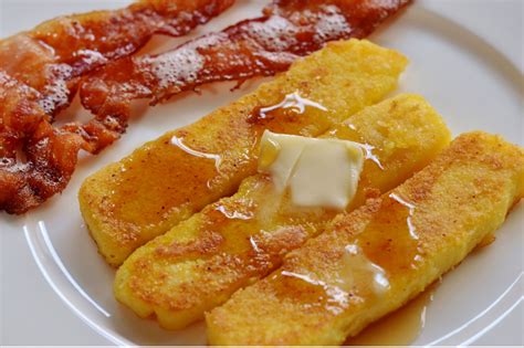 Fried cornmeal mush A breakfast of fried cornmeal... | Tango Mango