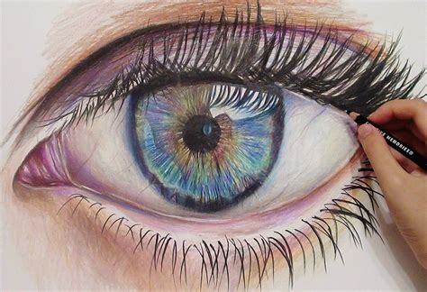 Colored Pencil Eye Drawing at GetDrawings | Free download