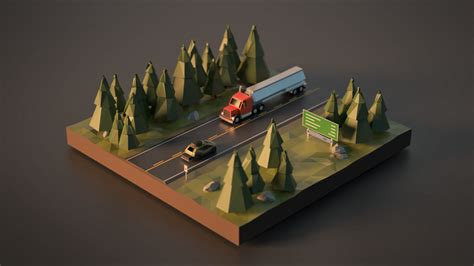 Road Trip | Isometric Low Poly - Finished Projects - Blender Artists Community