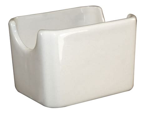 ITI Sugar Packet Holder, American White, 2 3/8 in Overall Depth, 3 3/8 in Overall Width - 12R890 ...