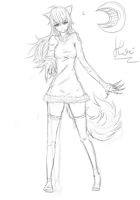 Wolf Girl Sketch =3 by Kiritzugu on DeviantArt