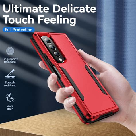 Original Heavy Duty Strong Armor Hybrid Trailblazer Case Cover for Samsung Galaxy Z Fold 4 (Red)