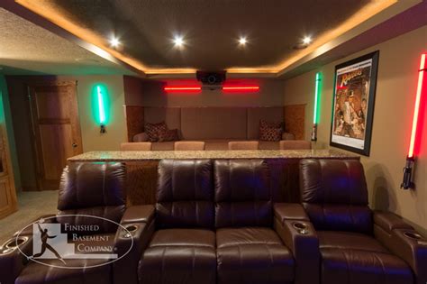 Basement Theater Seating - Traditional - Basement - Minneapolis - by Finished Basement Company