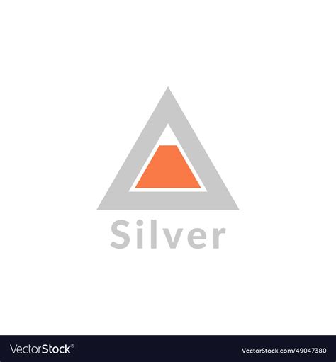 Silver logo Royalty Free Vector Image - VectorStock