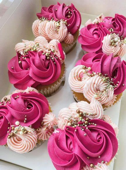 Sweet Treat Cupcake Ideas For Any Celebration : Hot Pink and Raspberry Cupcakes