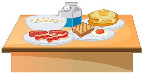 Breakfast buffet set of food 417754 Vector Art at Vecteezy