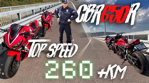 CBR650R Top Speed / 260 Km+ Çıldırdık :) - YouTube