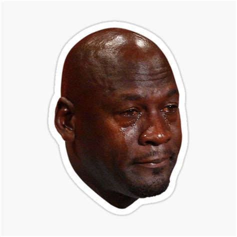 "shaq crying meme" Sticker for Sale by imsocoolanh | Redbubble