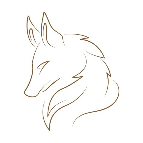 Wolf line art logo design 21506814 Vector Art at Vecteezy