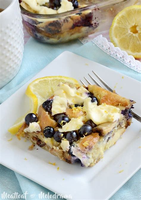 Lemon Blueberry Bagel Breakfast Casserole - Meatloaf and Melodrama