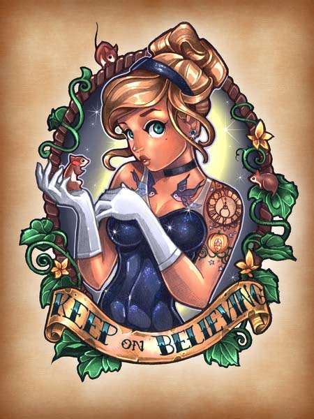 The Art Prints Show You Charming Disney Princesses with Tattoos | Gadgetsin