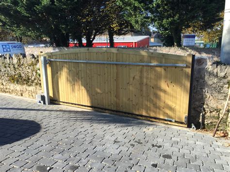 Softwood Sliding gate on steel frame in Plymouth – South West Garage Doors