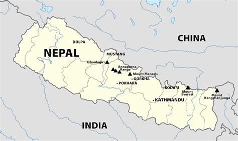 Detailed Map of Nepal | Himalayan Mountain Treks