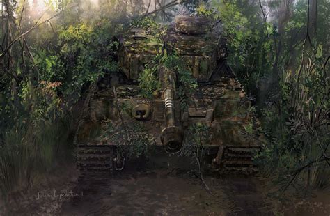 ArtStation - Tiger Tank Camouflage , Julien Lepelletier