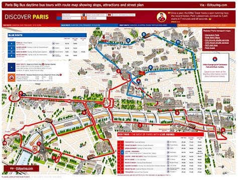 Big Bus Paris sightseeing tour maps with stops, timetables and pricing