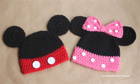 Free Crochet Mickey Mouse Hat Pattern - Worldly Wonders Workshop