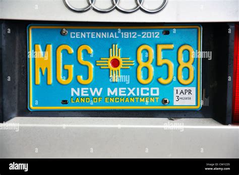 New Mexico license plate Stock Photo - Alamy