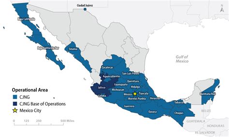 Drug Cartel Areas In Mexico