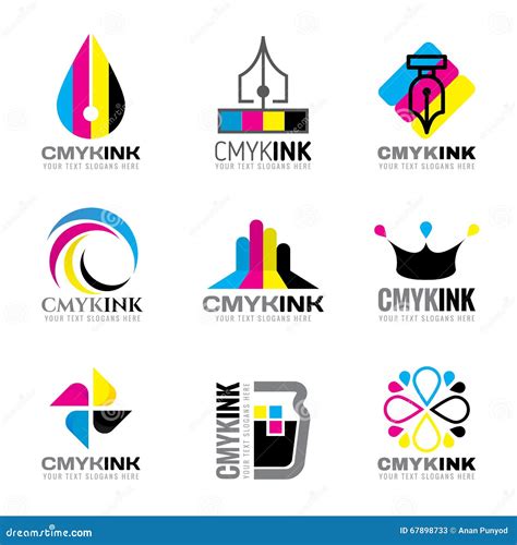 CMYK Logo Vector Of Alphabet | CartoonDealer.com #191484691