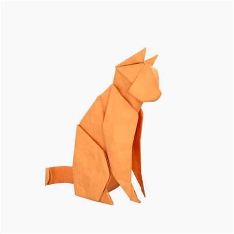 Origami cat 3D - TurboSquid 1343277