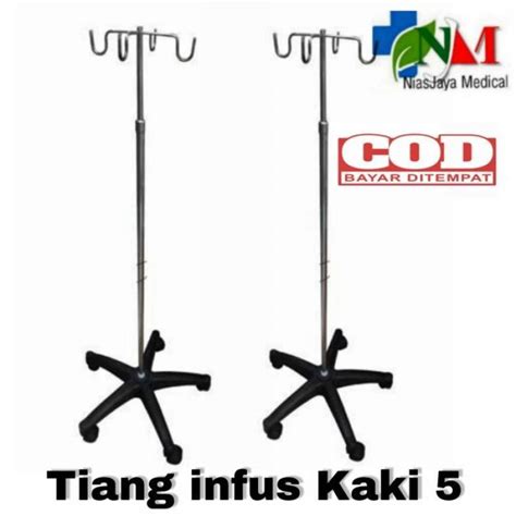 Promo tiang infus stainless steel/tiang infus roda/Tiang infus Kaki 5 Besi Diskon 23% di Seller ...