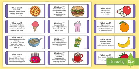 FREE! - 'What Am I?' Food-Themed Guessing Game Riddles for Kids