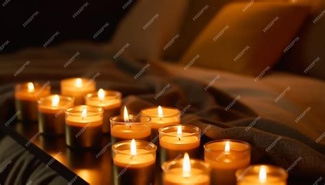 Premium AI Image | burning candles in church candles in church