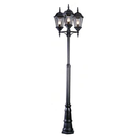 Bel Air Lighting 3 Light Outdoor Post Light Pole at Lowes.com