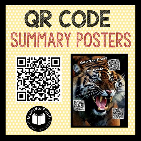 "Project QR Code" - QR Code Summary Posters - MsJordanReads