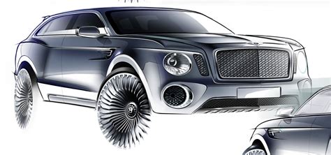 Bentley EXP 9 F Concept - Design Sketch - Car Body Design