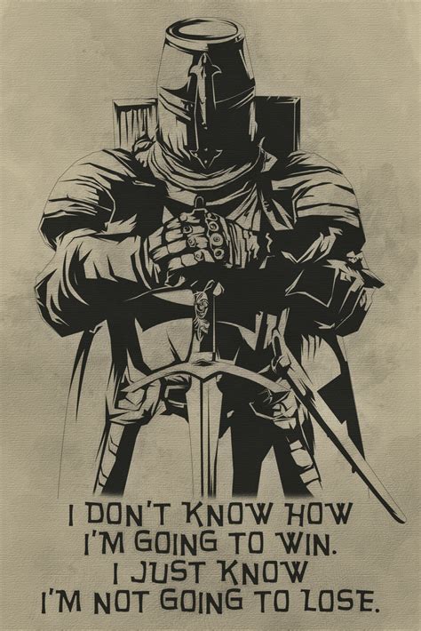 KT013 - I'm Not Going To Lose - English - Knight Templar Poster | Warrior quotes, Soldier quotes ...