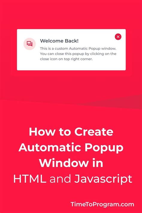 how to create automatic popup window using HTML CSS and Javascript Html ...