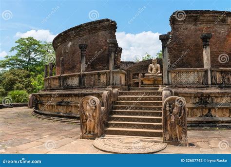 Structure Unique To Ancient Sri Lankan Architecture. Stock Photo ...