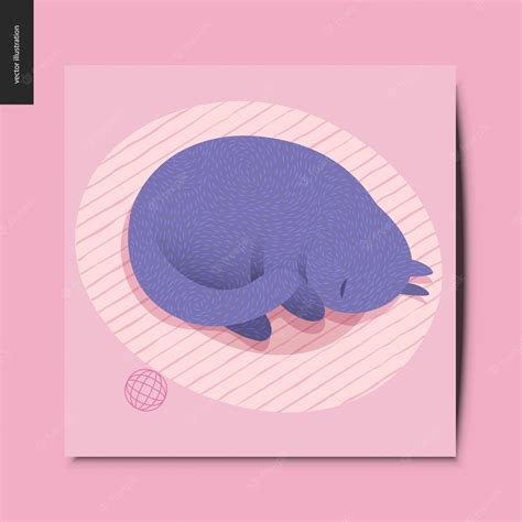 Premium Vector | Sleeping cat