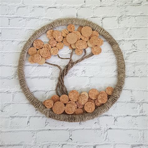 Wine cork wall decor Tree Wall Decor Wood wall decor Tree | Etsy