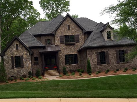 ARH Asheville 1131F Plan (Exterior 40) Stone: Oakridge (gray mortar), Brick: Boral Bastille ...