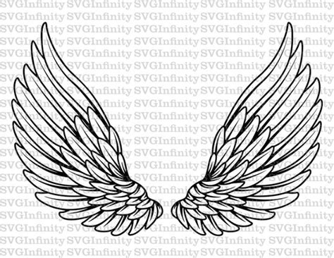 Angel Wings SVG Angel Wings Clipart Angel Wings Design - Etsy