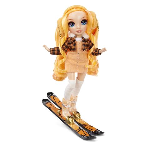 Rainbow High Winter Break Poppy Rowan Fashion Doll Playset with 2 Outfits & Skis