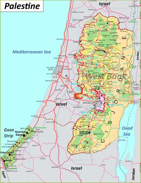 Palestine Capital Map