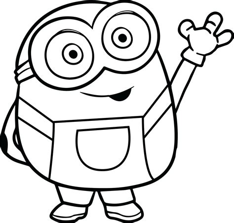 Minion Bob Coloring Pages - Free Printable Templates