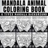 Mandala Coloring Pages Flying Animals Worksheets Printable | Sky and Cloud Book