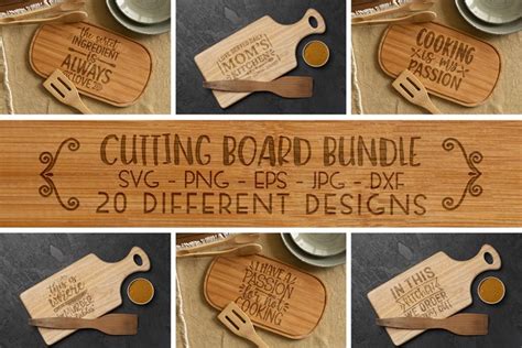 Kitchen SVG Bundle | Cutting Board Quotes Bundle