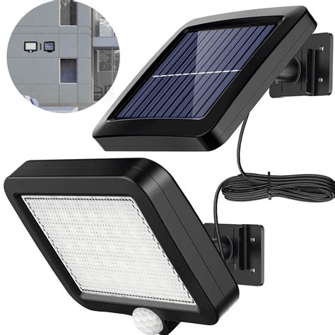 Waterproof Outdoor Solar Lights, 56 LED Solar Powered Wall Light with ...