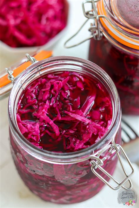 Sweet & Tangy Pickled Purple Cabbage | Seeking Good Eats