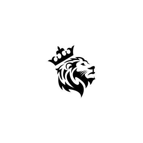 Lion king logo, lion with crown logo design. Simple elegant design ...