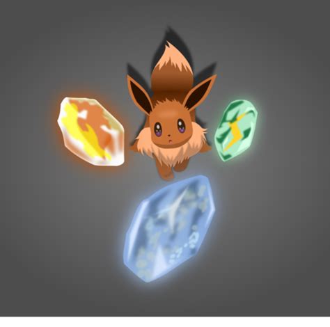 Eevee and the Evolution Stones by KalWalker on DeviantArt